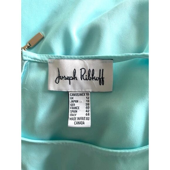 Joseph Ribkoff Aqua Ruffled Sleeve Blouse with Back Detail LN - Picture 3 of 9